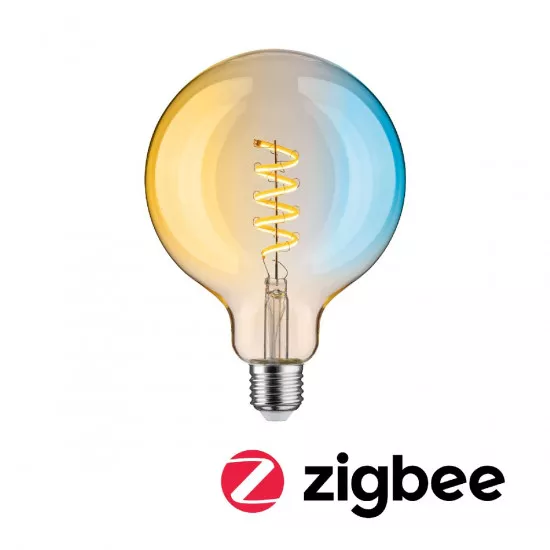 Paulmann 29161 Filament 230V Smart Home Zigbee 3.0 LED Globe G125 E27 600lm 7,5W Tunable White dimmbar Gold