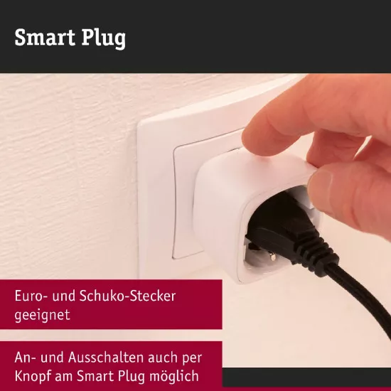 Paulmann 50131 Smart Home Zigbee Zwischenstecker für Euro- und Schuko-Stecker