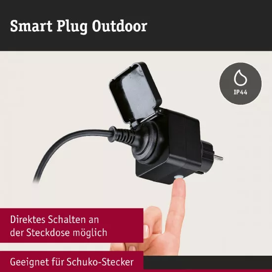 Paulmann 50138 Zwischenstecker Smart Plug Outdoor IP44 Schwarz