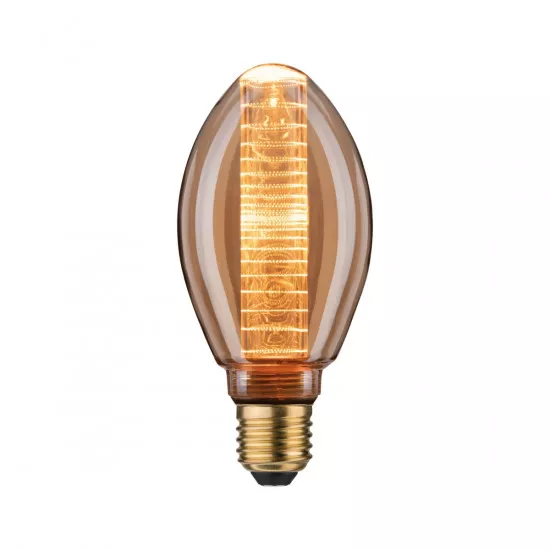 Paulmann 5073 Bundle 2x LED Vintage-Birne B75 Inner Glow 4W E27 Gold mit Innenkolben Ringmuster