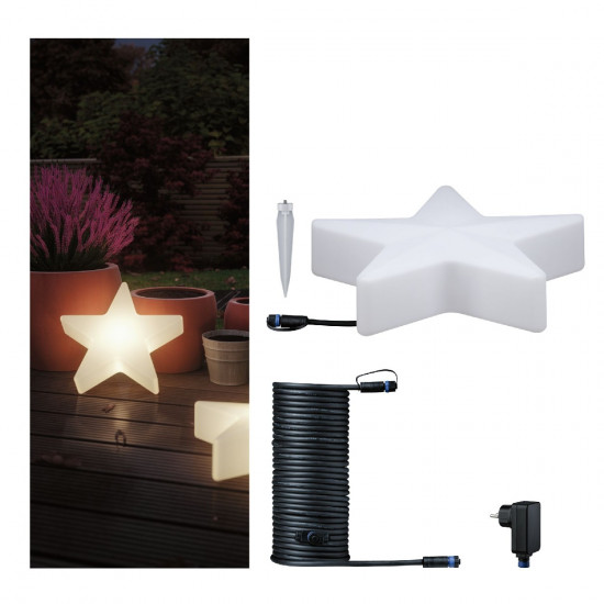 Paulmann 5178 Plug & Shine Bundle LED Lichtobjekt Star inkl. 10m-Kabel und Trafo
