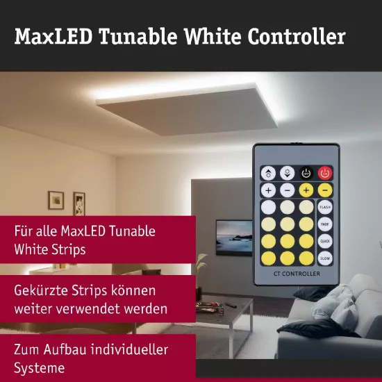 Paulmann 70527 MaxLED Controller Tunable White inkl. IR-Remote DC 24V max. 144W Weiß