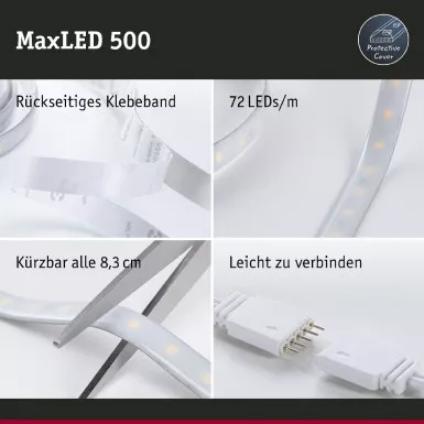 Paulmann 70550 MaxLED 500 Tunable White Strip 2,5m 16W mit Weißlichtsteuerung beschichtet