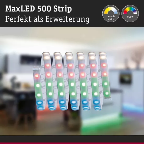 Paulmann 70551 MaxLED 500 RGBW Strip 2,5m 30W mit Farbwechselfunktion beschichtet