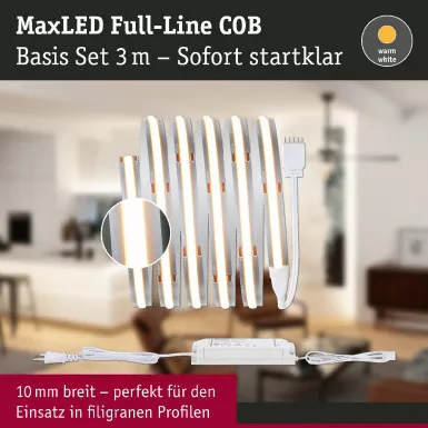 Paulmann 71048 MaxLED 1000 LED Strip Full-Line COB Basisset 1,5m 18W 1620lm 528LEDs/m 2700K 40VA