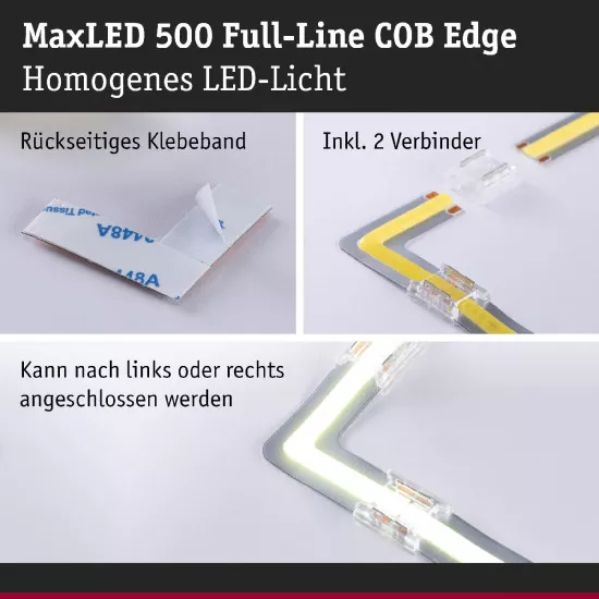 Paulmann 71113 MaxLED 500 LED Strip Full-Line COB Edge 0m 0,3W 1000lm/m 2.133LEDs/m Tunable White
