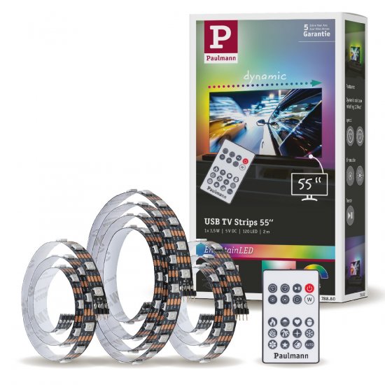 Paulmann 78880 EntertainLED USB LED Strip TV-Beleuchtung 55 Zoll