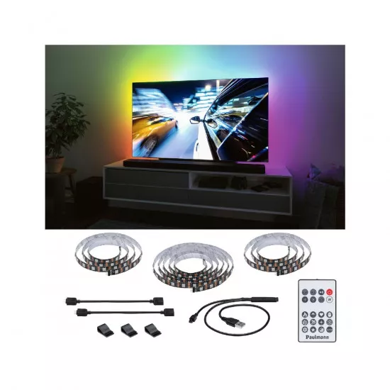 Paulmann 78882 EntertainLED USB LED Strip TV-Beleuchtung 75 Zoll 3,1m 5W 60LEDs/m