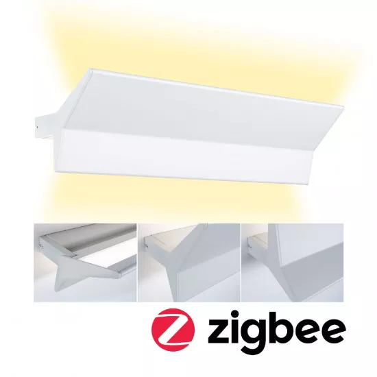 Paulmann 79512 LED Wandleuchte Smart Home Zigbee Stine Tunable White 1.400lm / 410lm 230V 13W dimmbar Weiß matt