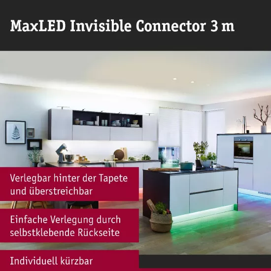 Paulmann 79828 MaxLED Invisible Connector 3m für LED-Stripes