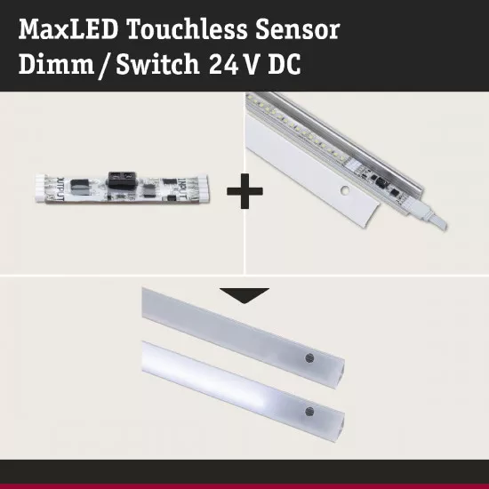 Paulmann 79840 MaxLED Sensor Sensor Dimm Switch Touchless DC 24V max. 144W Weiß
