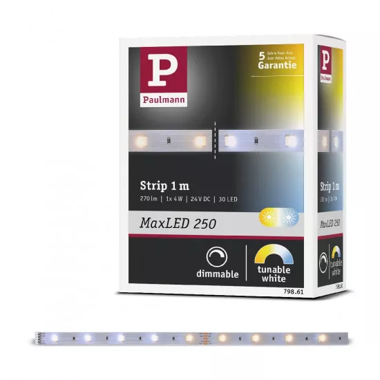 Paulmann 79861 MaxLED 250 LED Strip Tunable White Einzelstripe 1m 4W 270lm/m