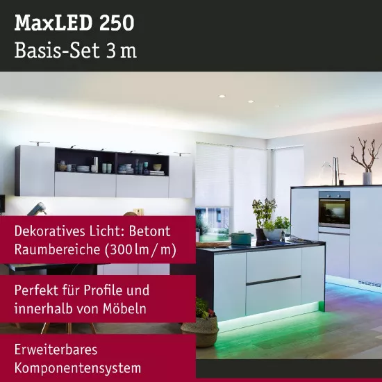 Paulmann 79864 MaxLED 250 LED Strip RGBW Basisset 3m 20W 270lm/m RGBW+ 36VA