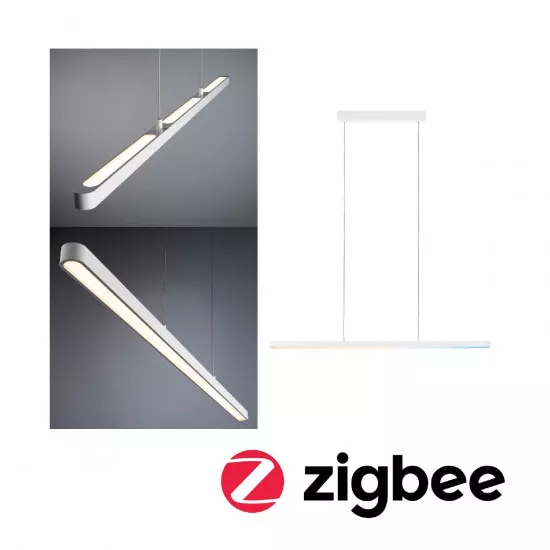Paulmann 79887 LED Pendelleuchte Smart Home Zigbee Lento Tunable White 3x2100lm 3x13,5W Weiß matt dimmbar