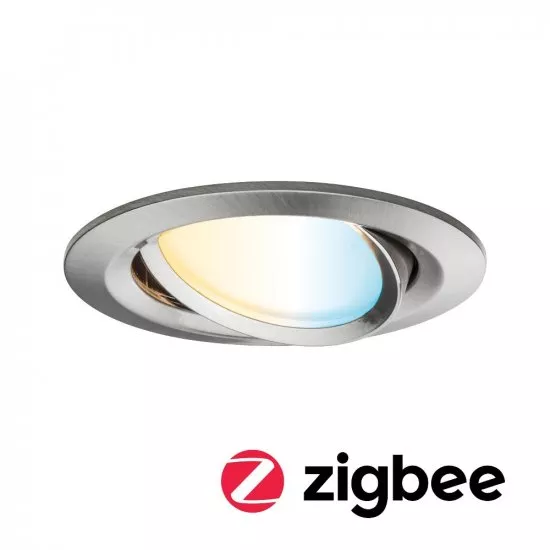 Paulmann 92961 SmartHome Zigbee LED Einbauleuchte Nova Plus 1x6,5W Eisen gebürstet