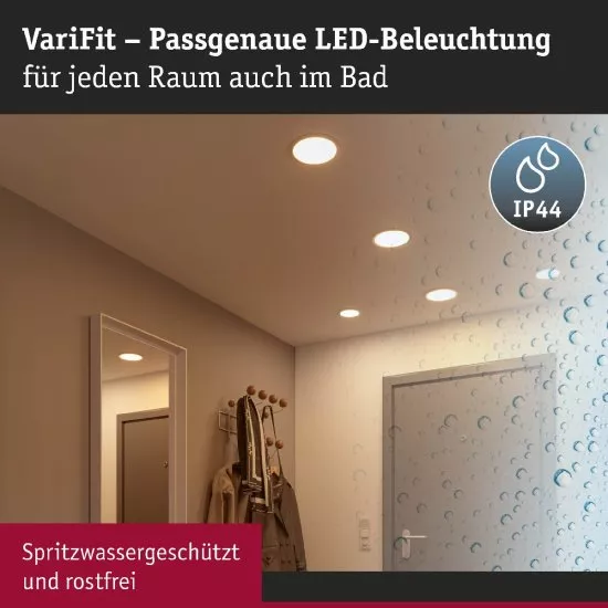 Paulmann 93032 LED Einbaupanel Areo VariFit IP44 rund 175mm 13W 3.000K Weiß