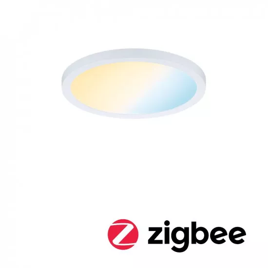 Paulmann 93043 Smart Home Zigbee LED Einbaupanel Areo VariFit IP44 rund 175mm 13W 3.000K Weiß Tunable White