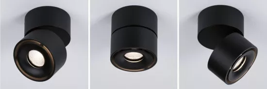 Paulmann 93371 LED Deckenleuchte Spircle 78mm 8,0W 530lm 230V 3000K Schwarz matt