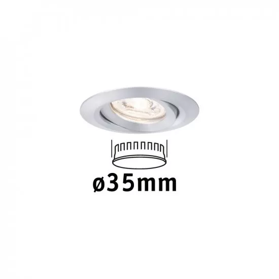 Paulmann 94296 LED Einbauleuchte Nova mini schwenkbar 1x4W 2700K Alu gedreht 230V