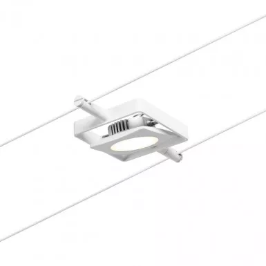 Paulmann 94423 CorDuo LED Seilsystem MacLED Einzelspot 250lm 4,5W 3000K 12V Weiß matt/Chrom