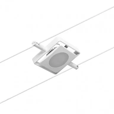 Paulmann 94423 CorDuo LED Seilsystem MacLED Einzelspot 250lm 4,5W 3000K 12V Weiß matt/Chrom