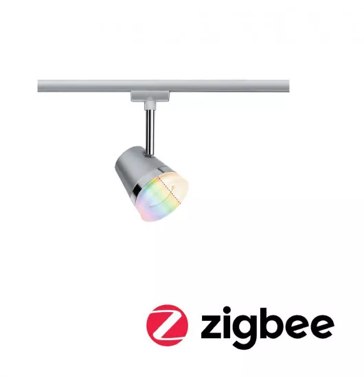 Paulmann 95525 Smart Home Zigbee URail Spot Cone RGBW Chrom matt 5,5W inkl. Leuchtmittel