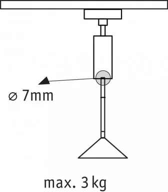 Paulmann 96914 URail Universal Pendel Adapter Schwarz matt Metall/Kunststoff