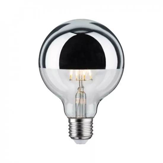 Paulmann 28672 LED Globe 4,8 Watt E27 Kopfspiegel Silber Warmweiß