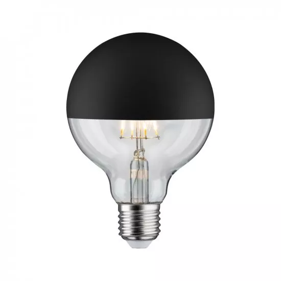 Paulmann 28676 LED Globe 6,5 Watt E27 Kopfspiegel Schwarz matt Warmweiß dimmbar