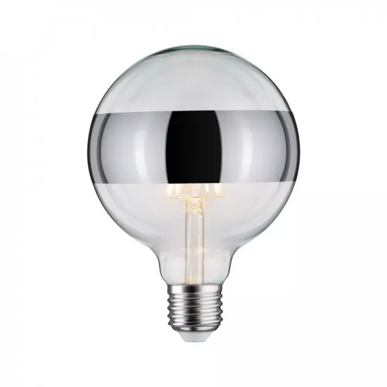 Paulmann 28681 LED Globe 6,5 Watt E27 Ringspiegel Silber Warmweiß dimmbar
