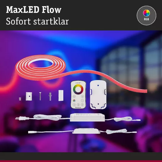 Paulmann 70966 MaxLED Flow LED Strip RGB Basisset 3m 27W 270lm/m RGB 36VA