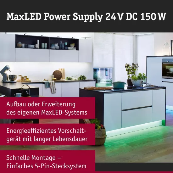 Paulmann 70976 MaxLED Power Supply 150VA 24V DC Weiß