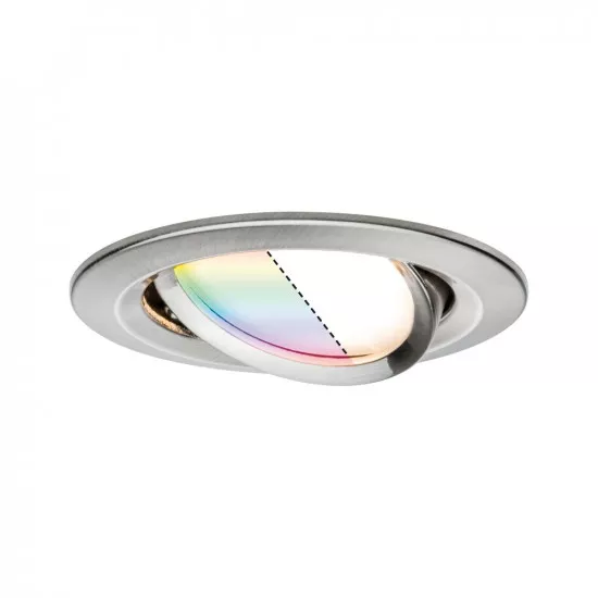 Paulmann 92964 SmartHome Zigbee LED Einbauleuchte Nova Plus 1x3,5W RGBW Eisen gebürstet