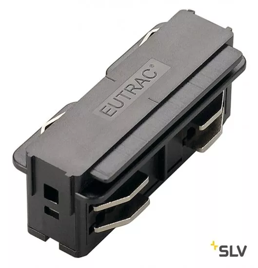 SLV Längsverbinder für Eutrac Hochvolt 3Phasen-Aufbauschiene schwarz