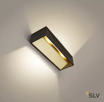 SLV Logs In L LED Wandaufbauleuchte schwarz/gold 2000-3000K Dim-to-warm