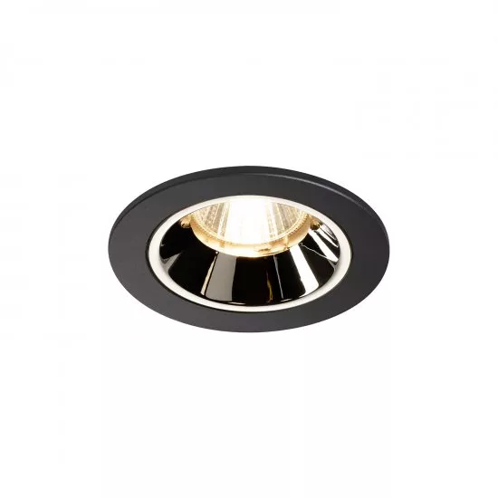 SLV Numinos DL S LED Deckeneinbauleuchte schwarz / chrom 8,6W 690lm 2700K 20° inkl. Blattfedern