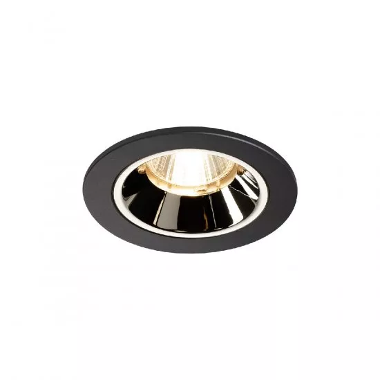 SLV Numinos DL S LED Deckeneinbauleuchte schwarz / chrom 8,6W 690lm 2700K 55° inkl. Blattfedern