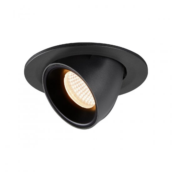 SLV Numinos Gimble S LED Deckeneinbauleuchte 8,6W 670lm 2700K 20° dreh- und schwenkbar schwarz/schwarz