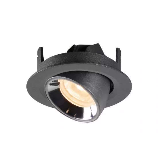 SLV Numinos Gimble XS LED Deckeneinbauleuchte 7W 650lm 2700K 40° dreh- und schwenkbar schwarz/chrom
