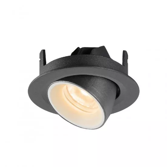 SLV Numinos Gimble XS LED Deckeneinbauleuchte 7W 670lm 2700K 55° dreh- und schwenkbar schwarz/weiß