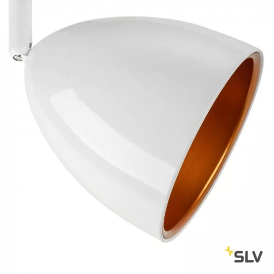 SLV Para Cone 14 QPAR51 1 Phasen System Leuchte weiß/gold
