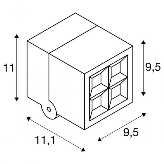 SLV S-Cube Wand- und Deckenaufbauleuchte IP65 2700/3000K 15W PHASE 80° anthrazit