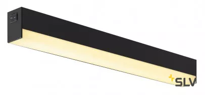 SLV Sight LED Wand- und Deckenleuchte 600mm schwarz mit Schalter