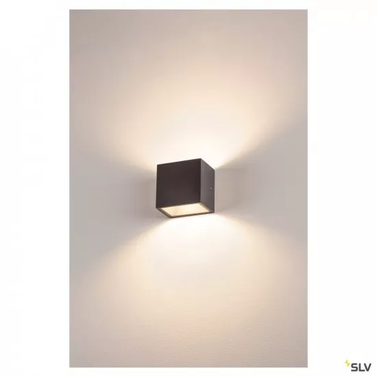 SLV Sitra Cube LED Outdoor Wand- und Deckenaufbauleuchte anthrazit IP44 3000K