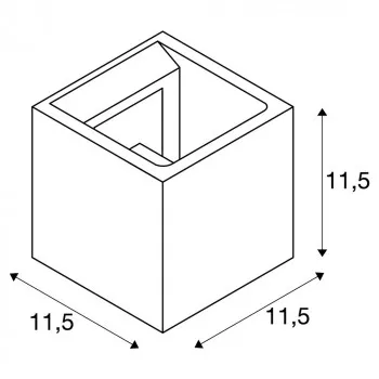 SLV Solid Cube Wandleuchte G9 grau aus Beton