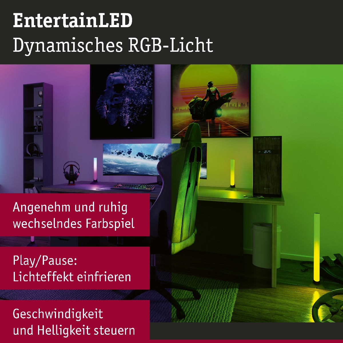 Paulmann 78879 EntertainLED Lightbar Dynamic RGB 2x1W 2x48lm