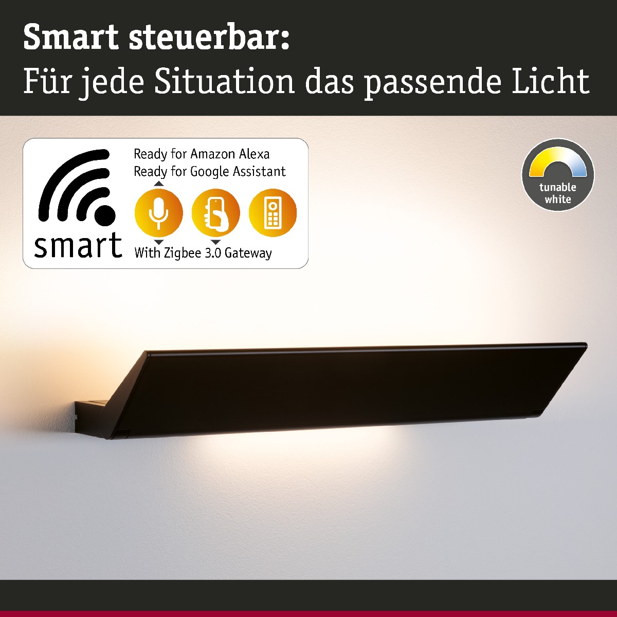 Paulmann 79507 LED Wandleuchte Smart Home Zigbee Ranva