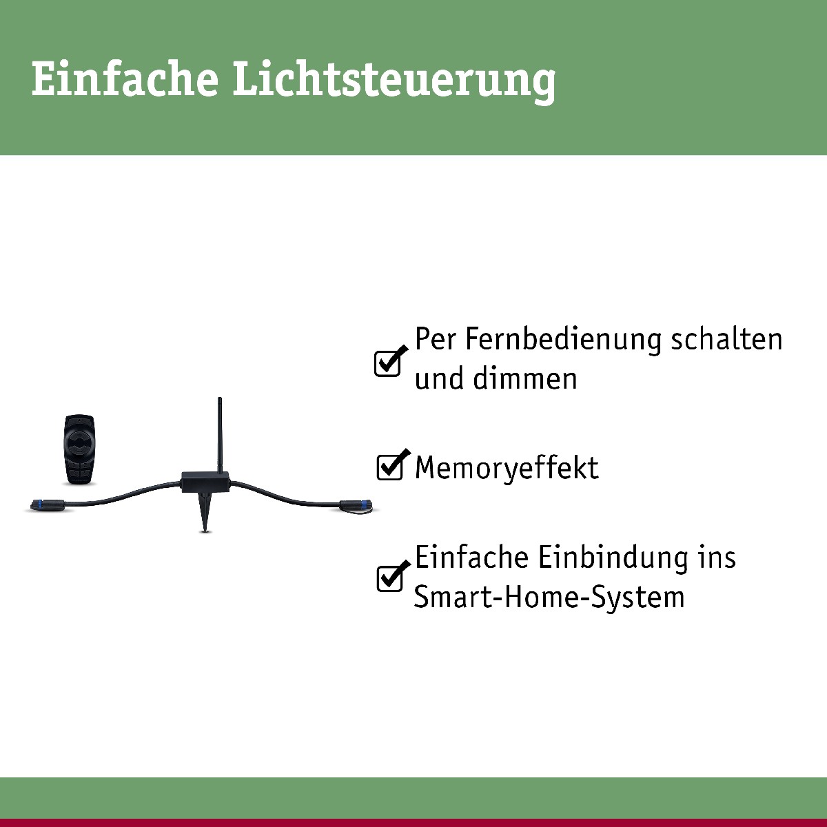 Paulmann 18011 Plug&Shine Controller IP68 433MHz Schwarz | Lampen-Controller