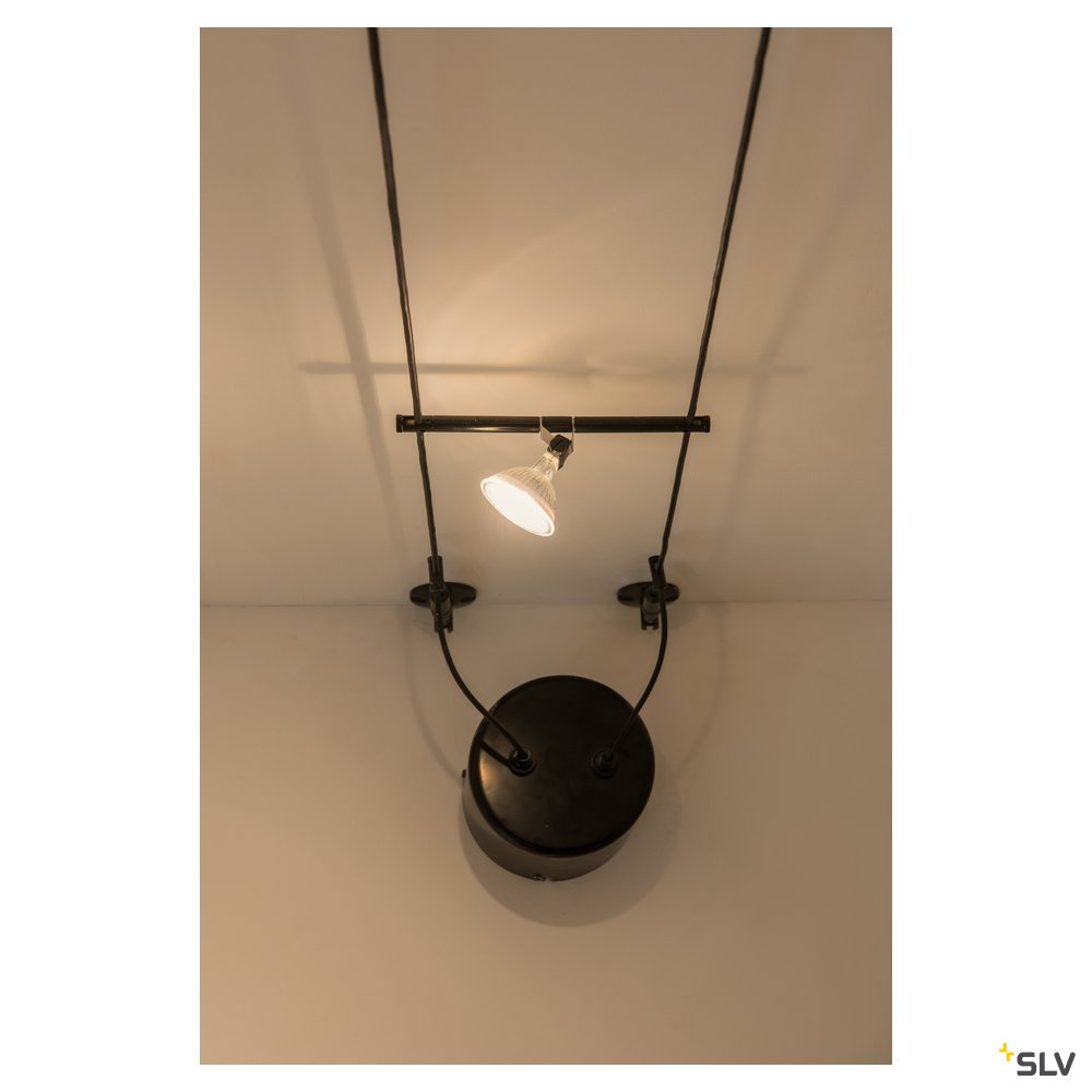 SLV Cosmic Lampenhalter für Tenseo Niedervolt-Seilsystem QR-C51