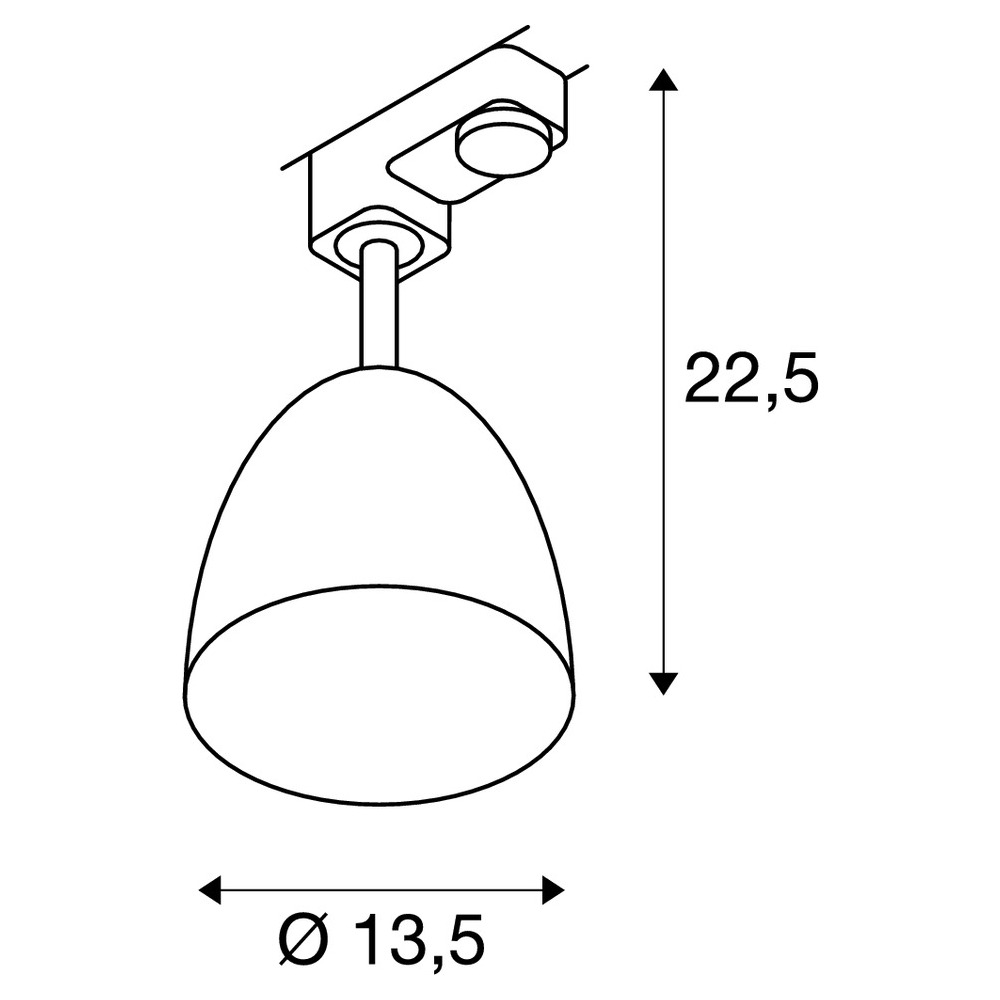 3~ PARA CONE14 QPAR51 Lampe für System, 3-phasig Farbe weiß/gold mit  3-phasigem Adapter